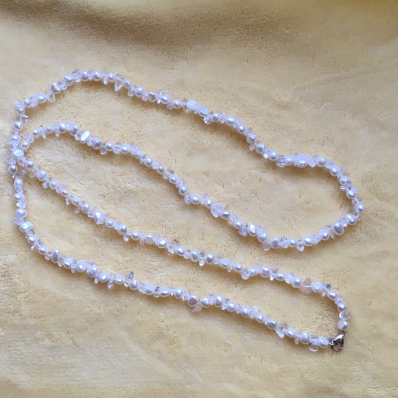 Freshwater pearl and crystal necklace - Picture 3 of 5